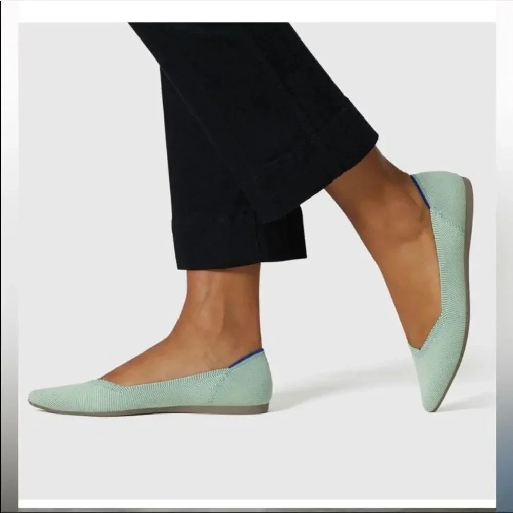 Rothy’s Limited Edition Mint Green Point EUC sz 9